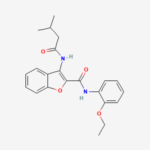 molecular formula C22H24N2O4 B2681190 N-(2-乙氧苯基)-3-(3-甲基丁酰氨基)苯并呋喃-2-甲酰胺 CAS No. 887224-25-1