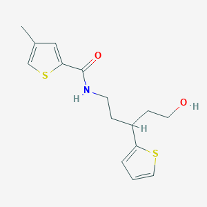 molecular formula C15H19NO2S2 B2681192 N-(5-hydroxy-3-(thiophen-2-yl)pentyl)-4-methylthiophene-2-carboxamide CAS No. 2034540-33-3