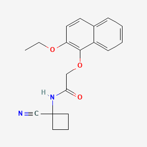 molecular formula C19H20N2O3 B2681198 N-(1-cyanocyclobutyl)-2-[(2-ethoxynaphthalen-1-yl)oxy]acetamide CAS No. 1795345-53-7