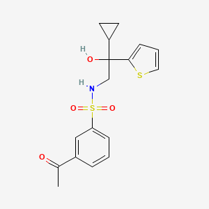 3-acetyl-N-(2-cyclopropyl-2-hydroxy-2-(thiophen-2-yl)ethyl)benzenesulfonamide