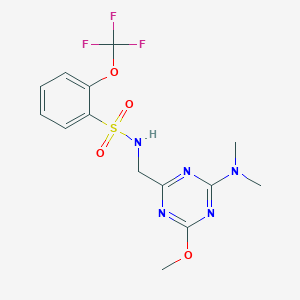 N-((4-(dimethylamino)-6-methoxy-1,3,5-triazin-2-yl)methyl)-2-(trifluoromethoxy)benzenesulfonamide