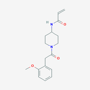 molecular formula C17H22N2O3 B2681213 N-[1-[2-(2-Methoxyphenyl)acetyl]piperidin-4-yl]prop-2-enamide CAS No. 2411256-73-8