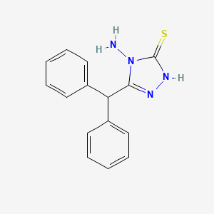 molecular formula C15H14N4S B2681217 4-氨基-5-(二苯甲基)-4H-1,2,4-三唑-3-硫醇 CAS No. 93073-16-6