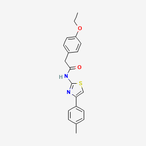 molecular formula C20H20N2O2S B2681219 2-(4-ethoxyphenyl)-N-[4-(4-methylphenyl)-1,3-thiazol-2-yl]acetamide CAS No. 923371-26-0