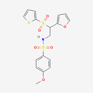 N-[2-(2-furyl)-2-(2-thienylsulfonyl)ethyl]-4-methoxybenzenesulfonamide