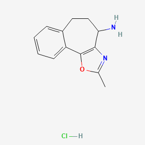 molecular formula C13H15ClN2O B2681224 4-Methyl-3-oxa-5-azatricyclo[8.4.0.0,2,6]tetradeca-1(14),2(6),4,10,12-pentaen-7-amine hydrochloride CAS No. 2031261-07-9