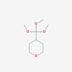 molecular formula C9H18O4 B2681231 4-(Trimethoxymethyl)oxane CAS No. 1822678-65-8