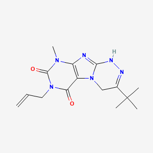 molecular formula C15H20N6O2 B2681244 7-烯丙基-3-(叔丁基)-9-甲基-7,9-二氢-[1,2,4]三嗪并[3,4-f]嘧啶-6,8(1H,4H)-二酮 CAS No. 923376-39-0