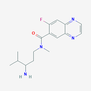 N-(3-Amino-4-methylpentyl)-7-fluoro-N-methylquinoxaline-6-carboxamide