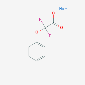 molecular formula C9H7F2NaO3 B2681257 钠;2,2-二氟-2-(4-甲基苯氧基)乙酸酯 CAS No. 2413885-24-0