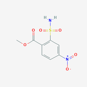 molecular formula C8H8N2O6S B2681270 Methyl 4-nitro-2-sulfamoylbenzoate CAS No. 2297-01-0