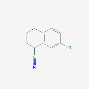 molecular formula C11H10ClN B2681290 7-Chloro-1,2,3,4-tetrahydronaphthalene-1-carbonitrile CAS No. 1225522-63-3
