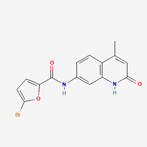 molecular formula C15H11BrN2O3 B2681291 5-bromo-N-(4-methyl-2-oxo-1,2-dihydroquinolin-7-yl)furan-2-carboxamide CAS No. 1251544-89-4