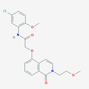 N-(5-chloro-2-methoxyphenyl)-2-[2-(2-methoxyethyl)-1-oxoisoquinolin-5-yl]oxyacetamide