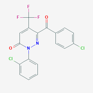 6-(4-chlorobenzoyl)-2-(2-chlorophenyl)-5-(trifluoromethyl)-3(2H)-pyridazinone