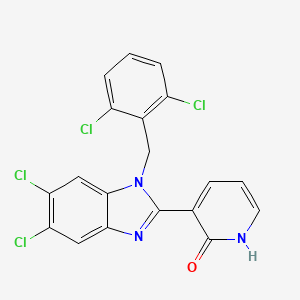 3-[5,6-dichloro-1-(2,6-dichlorobenzyl)-1H-1,3-benzimidazol-2-yl]-2(1H)-pyridinone
