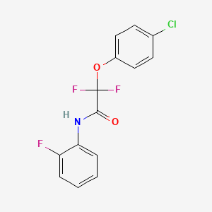 2-(4-chlorophenoxy)-2,2-difluoro-N-(2-fluorophenyl)acetamide