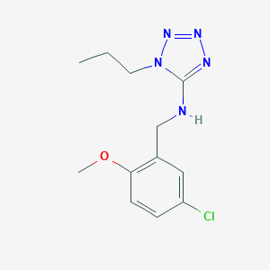 molecular formula C12H16ClN5O B268134 N-(5-chloro-2-methoxybenzyl)-1-propyl-1H-tetrazol-5-amine 