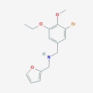 molecular formula C15H18BrNO3 B268135 N-(3-bromo-5-ethoxy-4-methoxybenzyl)-N-(2-furylmethyl)amine 