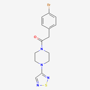 molecular formula C14H15BrN4OS B2681361 1-(4-(1,2,5-Thiadiazol-3-yl)piperazin-1-yl)-2-(4-bromophenyl)ethan-1-one CAS No. 2310158-76-8