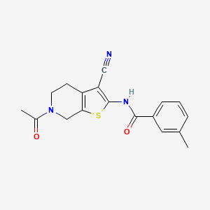 N-(6-acetyl-3-cyano-5,7-dihydro-4H-thieno[2,3-c]pyridin-2-yl)-3-methylbenzamide