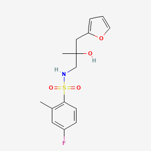 4-fluoro-N-(3-(furan-2-yl)-2-hydroxy-2-methylpropyl)-2-methylbenzenesulfonamide