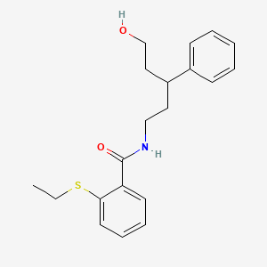 molecular formula C20H25NO2S B2681371 2-(ethylthio)-N-(5-hydroxy-3-phenylpentyl)benzamide CAS No. 1795299-01-2