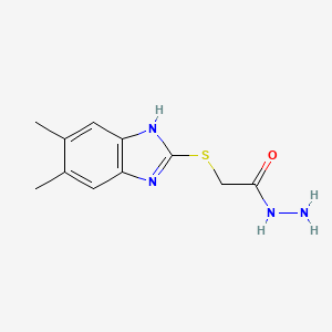 2-[(5,6-dimethyl-1H-benzimidazol-2-yl)thio]acetohydrazide