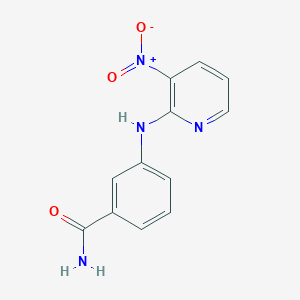 molecular formula C12H10N4O3 B2681376 3-[(3-Nitropyridin-2-yl)amino]benzamide CAS No. 1351398-07-6