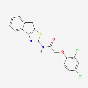 molecular formula C18H12Cl2N2O2S B2681378 2-(2,4-dichlorophenoxy)-N-(8H-indeno[1,2-d]thiazol-2-yl)acetamide CAS No. 681162-33-4