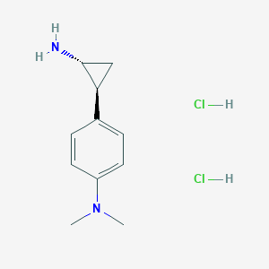 molecular formula C11H18Cl2N2 B2681386 4-((1S,2R)-2-Aminocyclopropyl)-N,N-dimethylaniline dihydrochloride CAS No. 1820580-51-5
