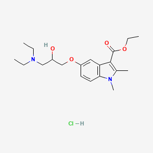 molecular formula C20H31ClN2O4 B2681387 ethyl 5-(3-(diethylamino)-2-hydroxypropoxy)-1,2-dimethyl-1H-indole-3-carboxylate hydrochloride CAS No. 1052522-07-2