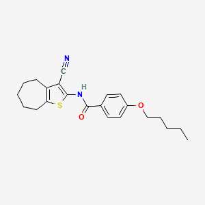 N-(3-cyano-5,6,7,8-tetrahydro-4H-cyclohepta[b]thiophen-2-yl)-4-pentoxybenzamide
