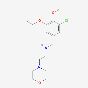 molecular formula C16H25ClN2O3 B268140 N-(3-chloro-5-ethoxy-4-methoxybenzyl)-2-(morpholin-4-yl)ethanamine 