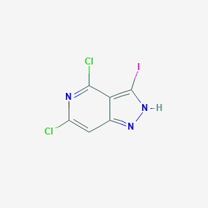 molecular formula C6H2Cl2IN3 B2681400 4,6-Dichloro-3-iodo-1H-pyrazolo[4,3-c]pyridine CAS No. 1658467-36-7