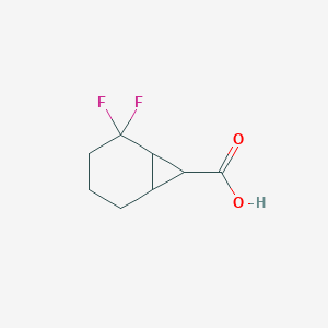 molecular formula C8H10F2O2 B2681411 2,2-Difluorobicyclo[4.1.0]heptane-7-carboxylic acid CAS No. 2361636-46-4