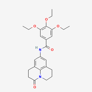3,4,5-triethoxy-N-(3-oxo-1,2,3,5,6,7-hexahydropyrido[3,2,1-ij]quinolin-9-yl)benzamide