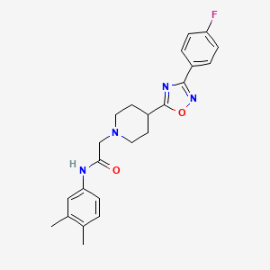 N-(3,4-dimethylphenyl)-2-(4-(3-(4-fluorophenyl)-1,2,4-oxadiazol-5-yl)piperidin-1-yl)acetamide