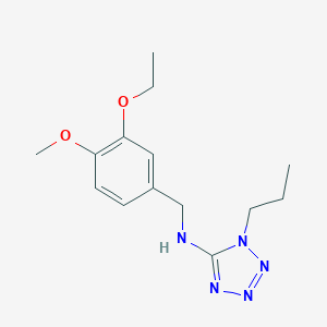 molecular formula C14H21N5O2 B268142 N-(3-ethoxy-4-methoxybenzyl)-1-propyl-1H-tetrazol-5-amine 