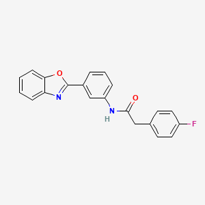 N-(3-(benzo[d]oxazol-2-yl)phenyl)-2-(4-fluorophenyl)acetamide