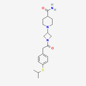 1-(1-(2-(4-(Isopropylthio)phenyl)acetyl)azetidin-3-yl)piperidine-4-carboxamide