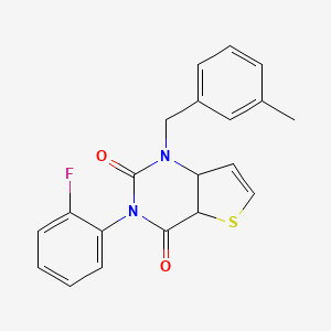 3-(2-fluorophenyl)-1-[(3-methylphenyl)methyl]-1H,2H,3H,4H-thieno[3,2-d]pyrimidine-2,4-dione