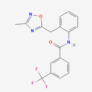 N-(2-((3-methyl-1,2,4-oxadiazol-5-yl)methyl)phenyl)-3-(trifluoromethyl)benzamide