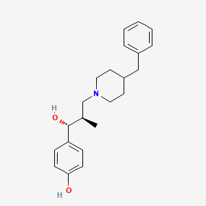 molecular formula C22H29NO2 B2681446 4-((1R,2R)-3-(4-苄基哌啶-1-基)-1-羟基-2-甲基丙基)苯酚 CAS No. 169197-03-9