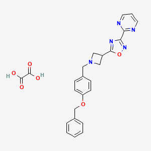 5-(1-(4-(Benzyloxy)benzyl)azetidin-3-yl)-3-(pyrimidin-2-yl)-1,2,4-oxadiazole oxalate
