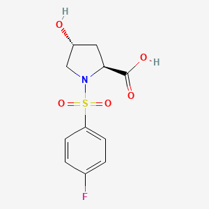 molecular formula C11H12FNO5S B2681463 (2S,4R)-1-(4-fluorobenzenesulfonyl)-4-hydroxypyrrolidine-2-carboxylic acid CAS No. 1613637-25-4