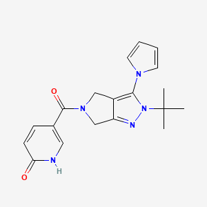 5-(2-(tert-butyl)-3-(1H-pyrrol-1-yl)-2,4,5,6-tetrahydropyrrolo[3,4-c]pyrazole-5-carbonyl)pyridin-2(1H)-one