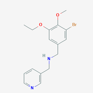 molecular formula C16H19BrN2O2 B268148 N-(3-bromo-5-ethoxy-4-methoxybenzyl)-N-(3-pyridinylmethyl)amine 
