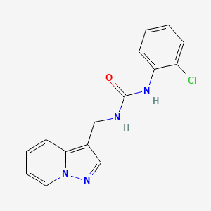 molecular formula C15H13ClN4O B2681493 1-(2-氯苯基)-3-(吡唑并[1,5-a]吡啶-3-基甲基)脲 CAS No. 1396707-75-7