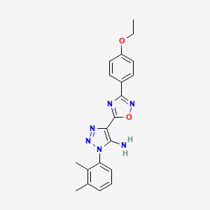 molecular formula C20H20N6O2 B2681504 1-(2,3-dimethylphenyl)-4-[3-(4-ethoxyphenyl)-1,2,4-oxadiazol-5-yl]-1H-1,2,3-triazol-5-amine CAS No. 899999-38-3